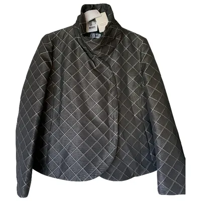 Pre-owned Armani Collezioni Grey Polyester Jacket