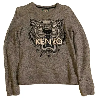 Pre-owned Kenzo Grey Cotton Knitwear