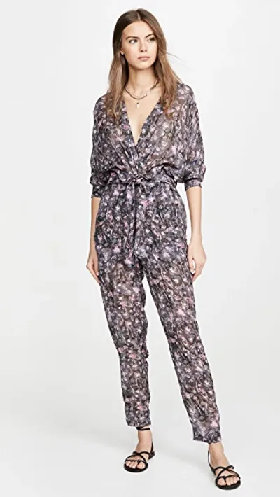 Iro Jumpsuit Mit Abstraktem Print In Black/pink