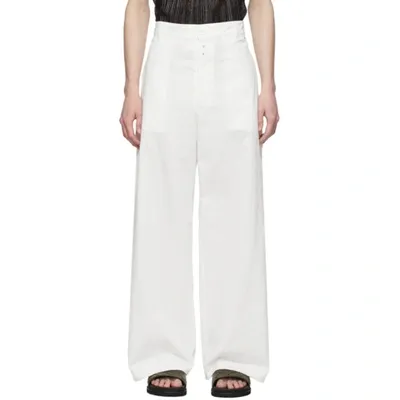 Givenchy Wide-leg Cotton-serge Suit Trousers In White