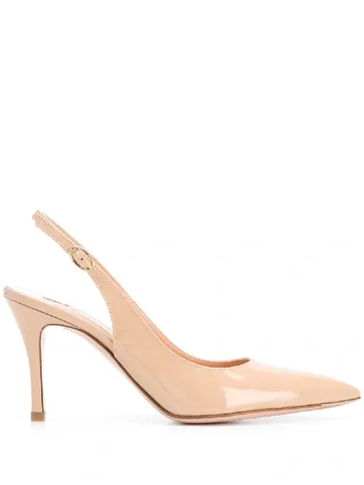 Roberto Festa Mentha Patent Pumps In Neutrals