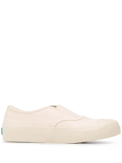 Ymc You Must Create Flat Laceless Sneakers In Neutrals