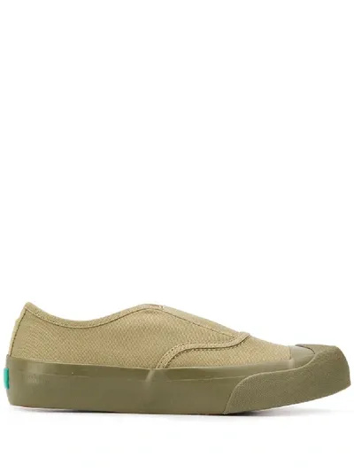 Ymc You Must Create Flat Laceless Sneakers In Green