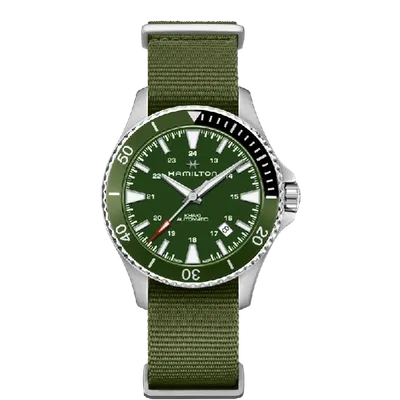 Hamilton Khaki Navy Scuba Auto In Green