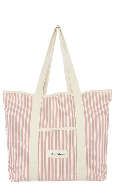 Business & Pleasure The Beach Bag In Laurens Pink Stripe