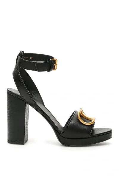 Valentino Garavani Vlogo Platform Sandals In Black