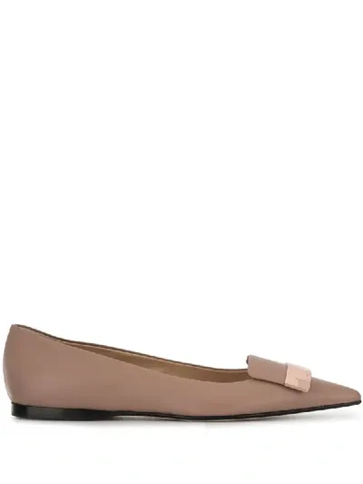 Sergio Rossi Sr1 10mm Ballerina Shoes In Neutrals