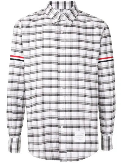 Thom Browne Checked Button Down Shirt In Multicolour