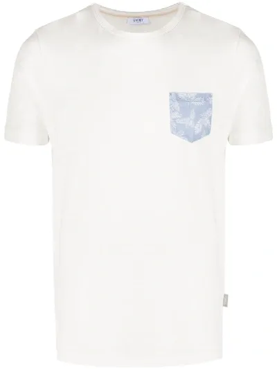 Seventy Contrast-pocket T-shirt In White