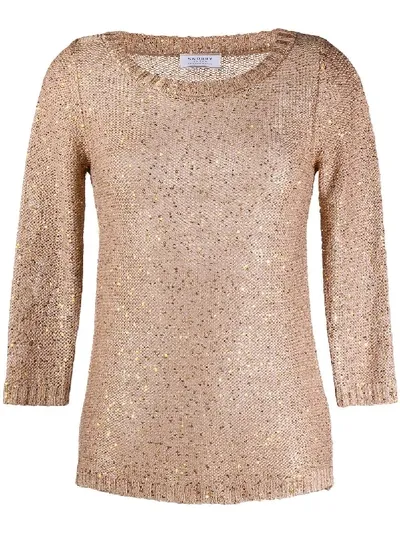 Snobby Sheep Sequin-embellished Top In Brown