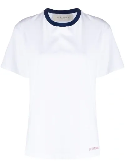 Golden Goose Short-sleeve Logo-print T-shirt In White