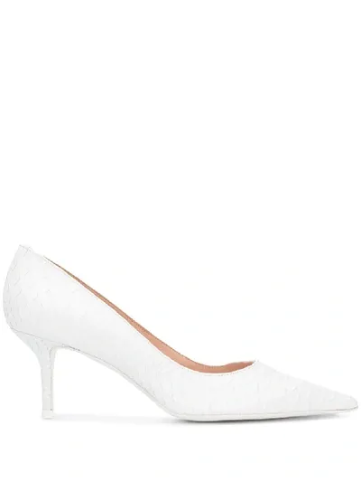 Roberto Festa Firma 75mm Leather Pumps In White