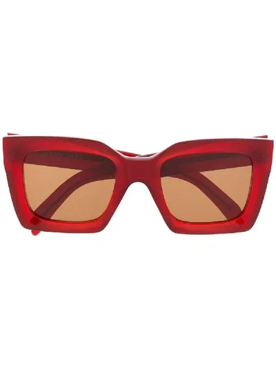 Celine Square Tinted Sunglasses In Rot