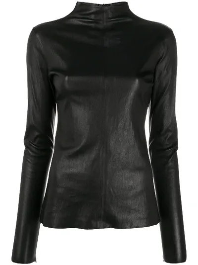 Bottega Veneta Mock-neck Top In Black