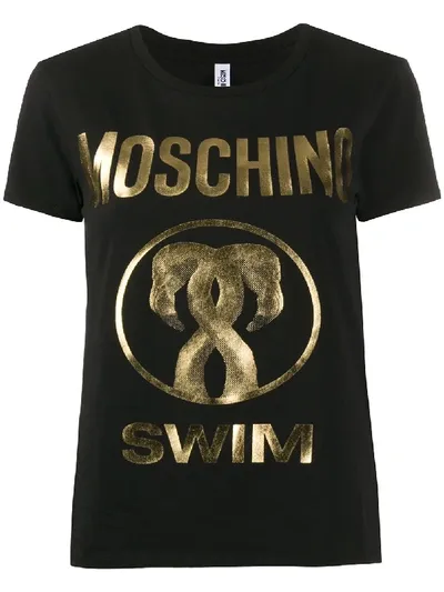 Moschino T-shirt Mit Logo-print In Black