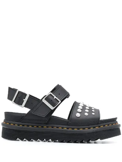 Dr. Martens' Open Toe Studded Sandals In Black