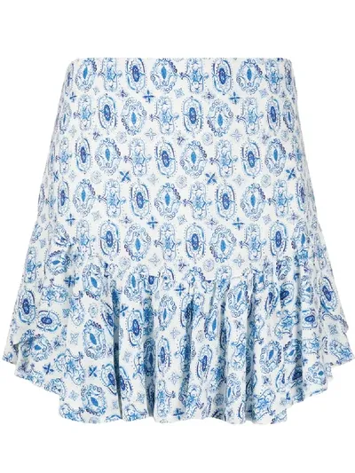 Ava Adore Medallion Print Skirt In Blue