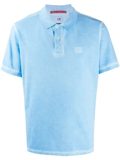 C.p. Company Poloshirt Mit Logo In Blue