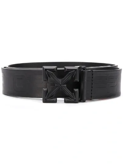 Off-white Logo Buckle Belt In Black