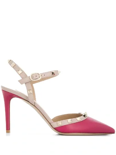 Valentino Garavani Rockstud 100mm Pumps In Pink