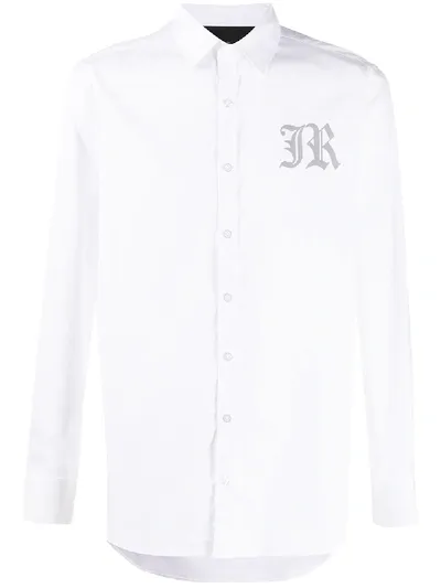 John Richmond Monogram Logo Shirt In White