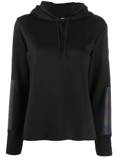 Rossignol Iridescent Elbow Patch Hooded Sweatshirt In Black