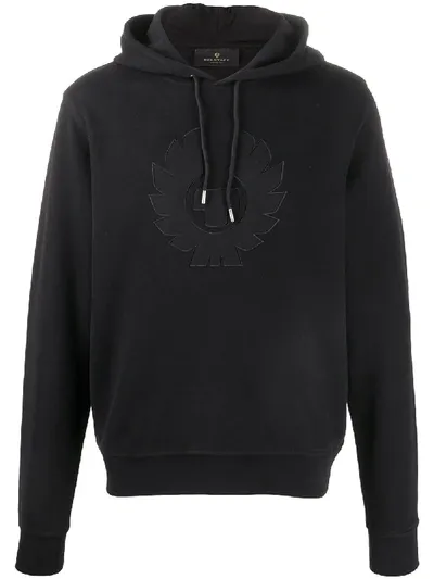 Belstaff Long Sleeve Printed Logo Hoodie In Black