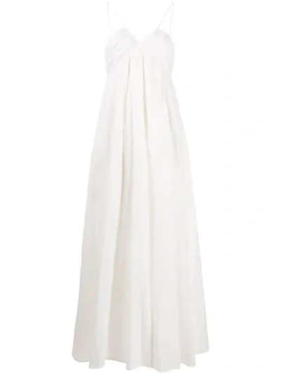 Masscob Travosa Flared Maxi Dress In White