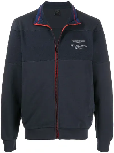 Hackett Jacke Mit Logo-stickerei In Blau