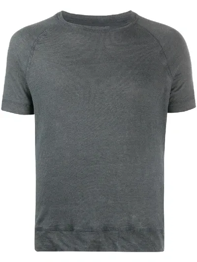 Majestic Solid-color T-shirt In Grey