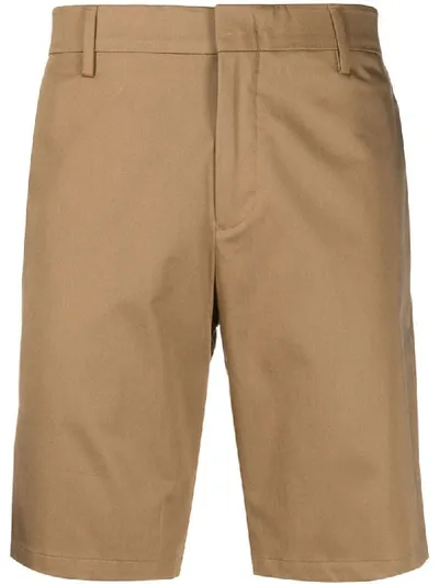 Paul Smith Mid-rise Tailored Shorts In Neutrals