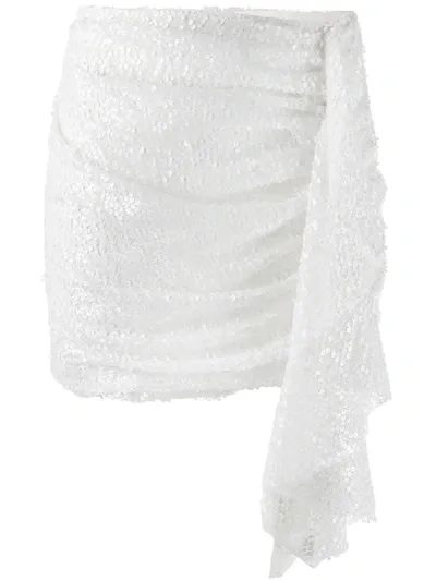 In The Mood For Love Emely Sequined Mini Skirt In White