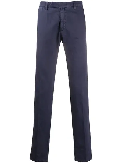 Borrelli Straight-leg Cotton Chinos In Blue