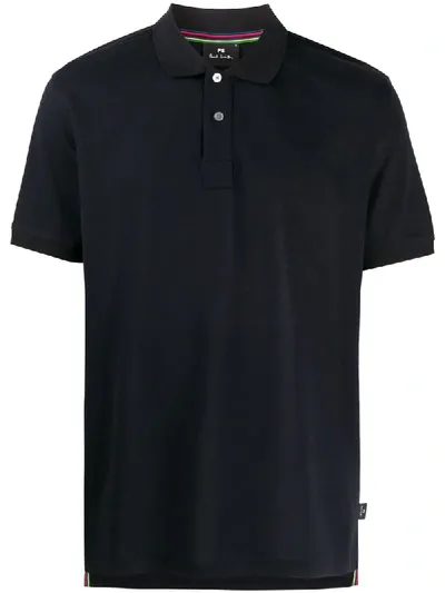 Ps By Paul Smith Short-sleeved Polo Shirt In Blue