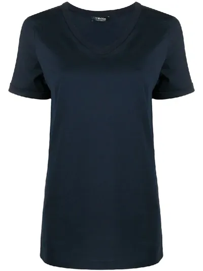 Max Mara Classic T-shirt In Blue