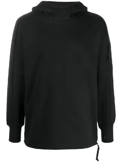 C.p. Company Lightweight Cotton Hoodie In Black