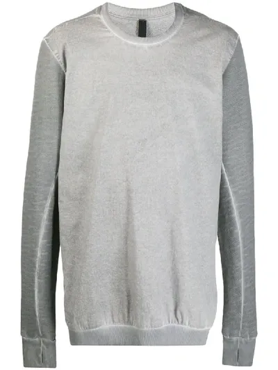 Army Of Me Faded Effect Longline Sweatshirt In Grey