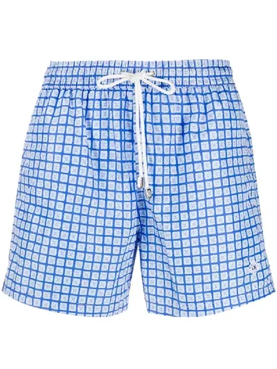 Borrelli Shorts Mit Geometrischem Print In Blue