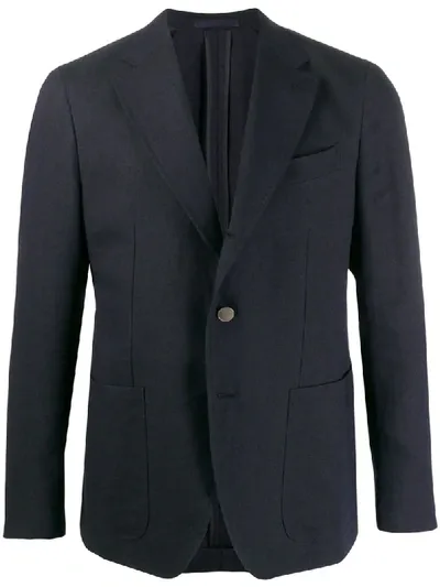 Caruso Single-breasted Blazer In Blue