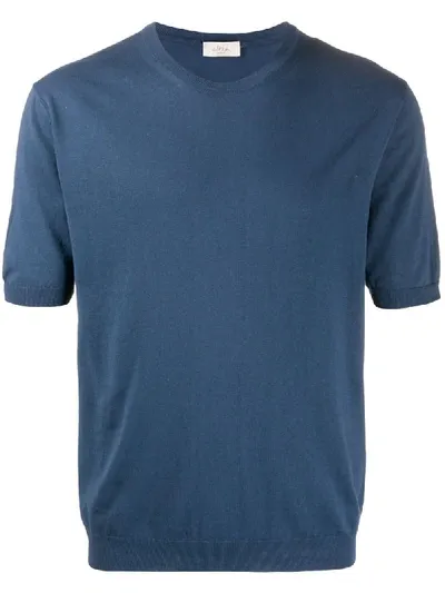 Altea Short-sleeve Crewneck Jumper In Blue