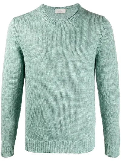 Altea Crocheted Crewneck Jumper In Green