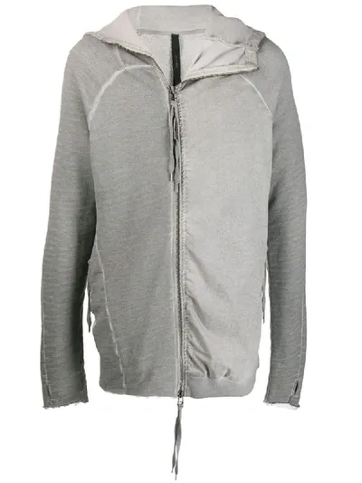 Army Of Me Contrast Panel Hoodie In Grey