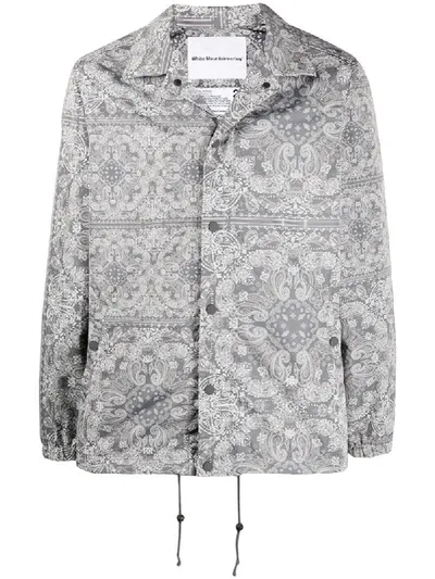 White Mountaineering Paisley-print Coach Jacket In Grey