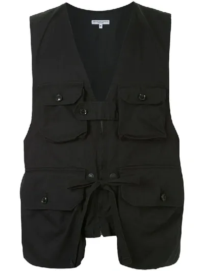 Engineered Garments Cargo Pocket Vest In Black