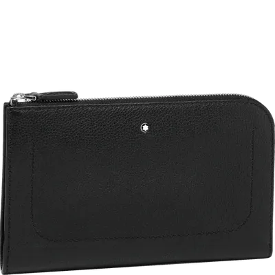 Montblanc Meisterstuck Soft Grain Leather Small 2 In 1 Pouch In Black