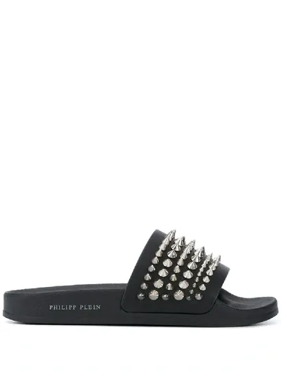 Philipp Plein Spike Stud Sandals In Black