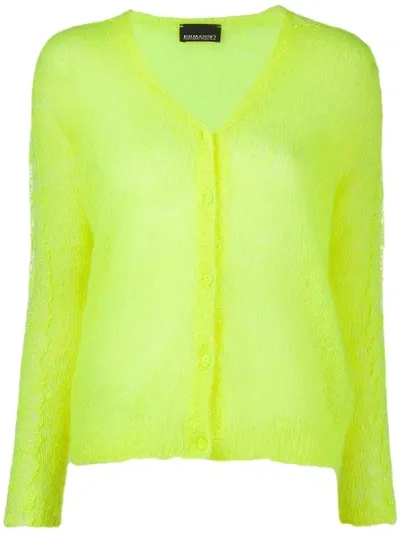 Ermanno Ermanno Soft Knit Cardigan In Yellow