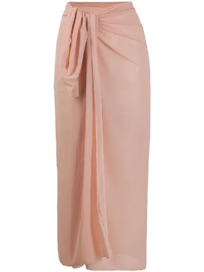 Fisico Front Tie Sarong In Pink