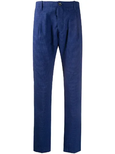 Nine In The Morning Straight-leg Tailored Trousers In Blue