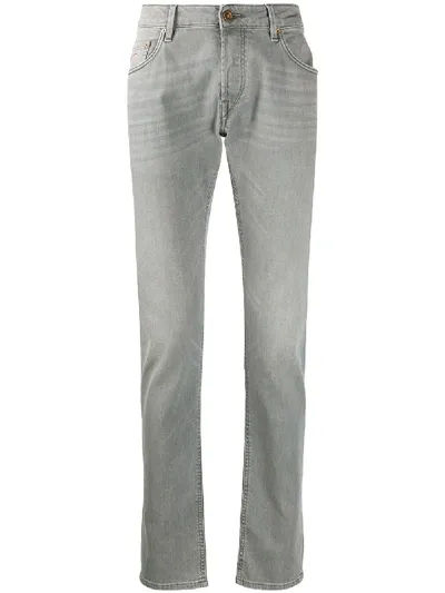 Hand Picked Mid Rise Slim-fit Jeans In Grey